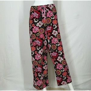 Vera Bradley M Lounge Pajama Pants Floral Corduroy